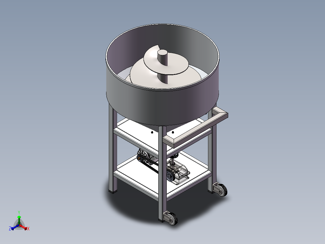 饲料搅拌机正等轴测图