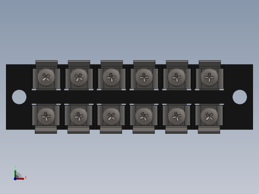 通用15a 6端子M3接线板前视缩略图