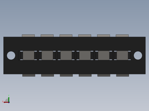 通用15a 6端子M3接线板后视缩略图