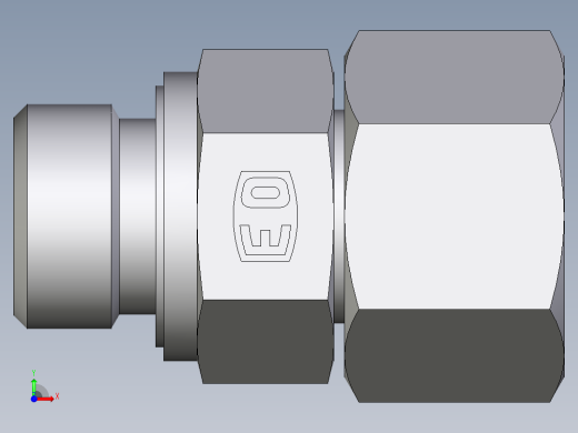 卡套式工业通用硬管接头EO_Swivel_connector_EGE16SREDCF前视缩略图