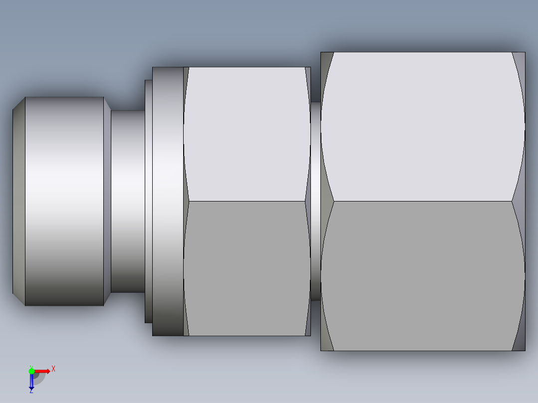 卡套式工业通用硬管接头EO_Swivel_connector_EGE16SREDCF俯视图