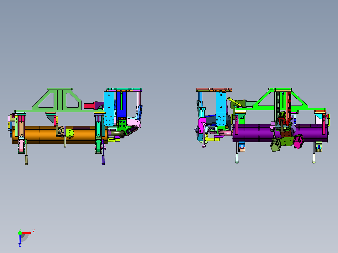 排气管精密焊接设备俯视图