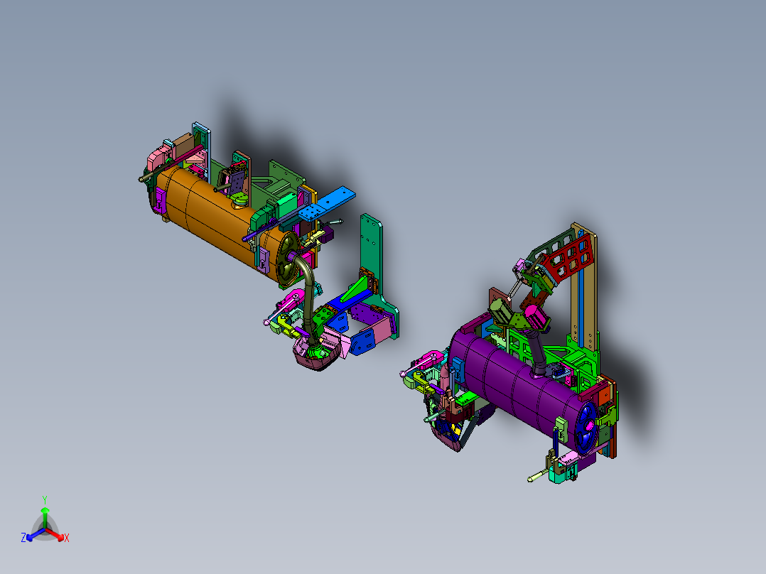排气管精密焊接设备正等轴测图