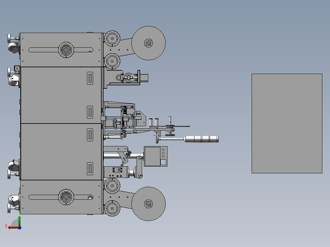 FFC贴合后打补强版设备后视图