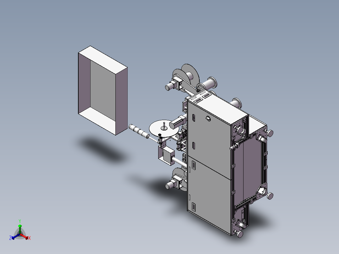FFC贴合后打补强版设备正等轴测图