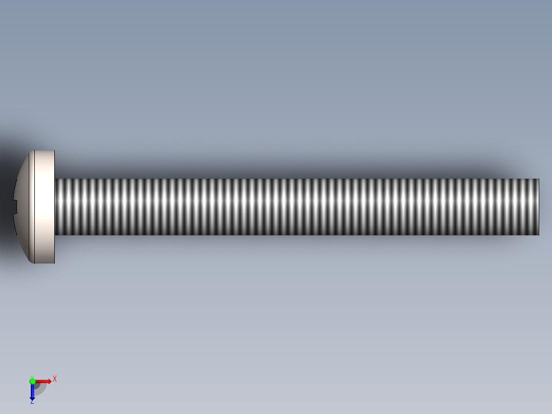 螺丝 M3.5 十字盘头-M3.5 x 30 Screw head.SLDPRT俯视图