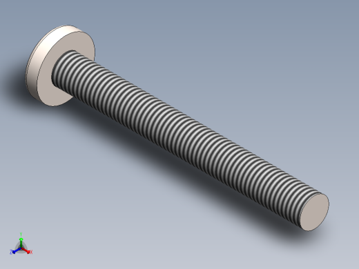 螺丝 M3.5 十字盘头-M3.5 x 30 Screw head.SLDPRT正等轴测缩略图