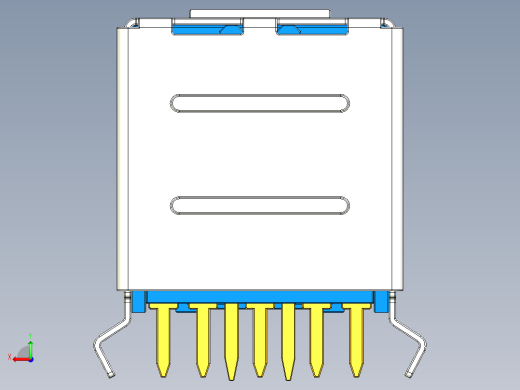 USB3.0 typeB MOLEX端口USB B型接口后视缩略图