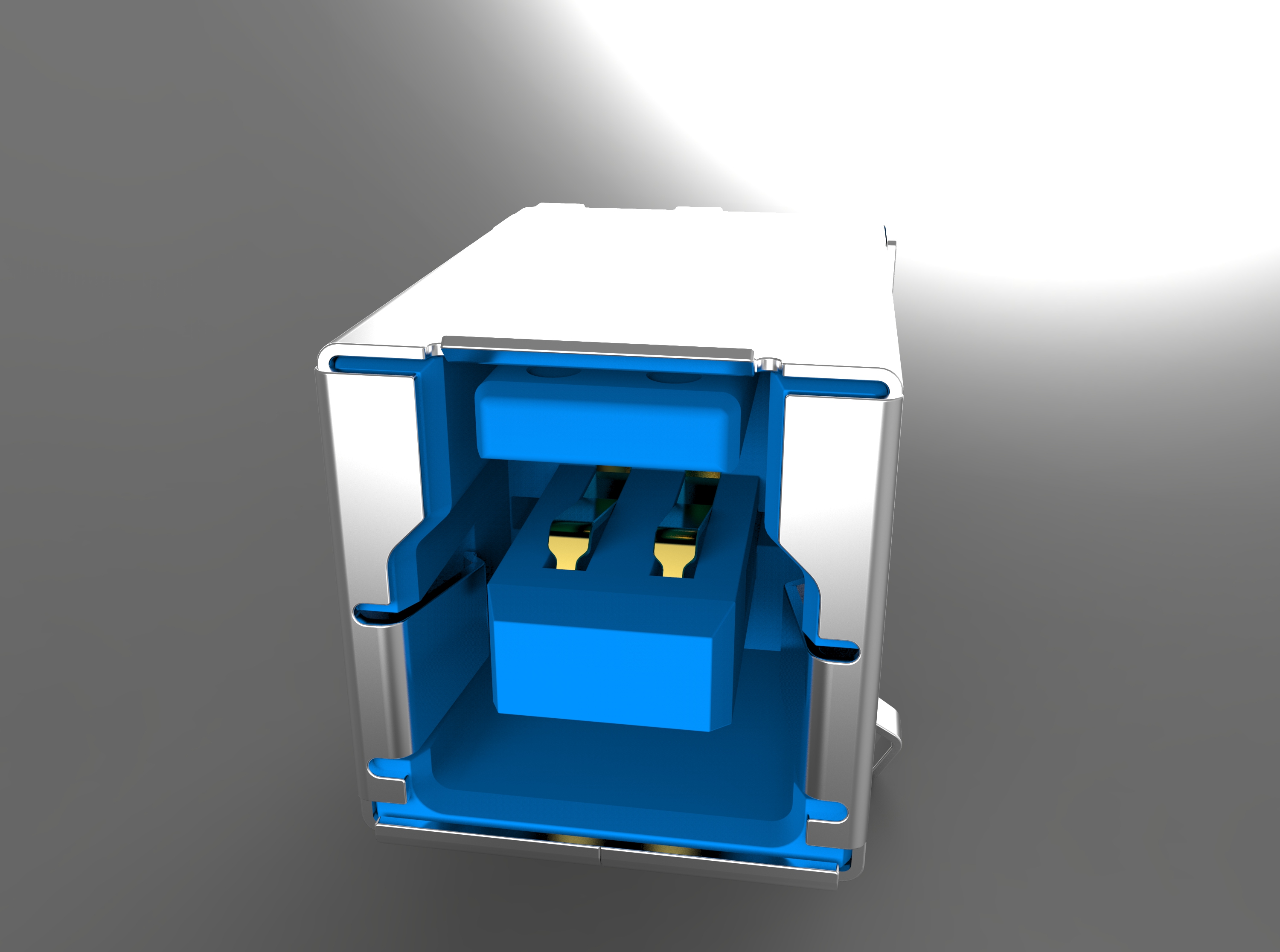 USB3.0 typeB MOLEX端口USB B型接口