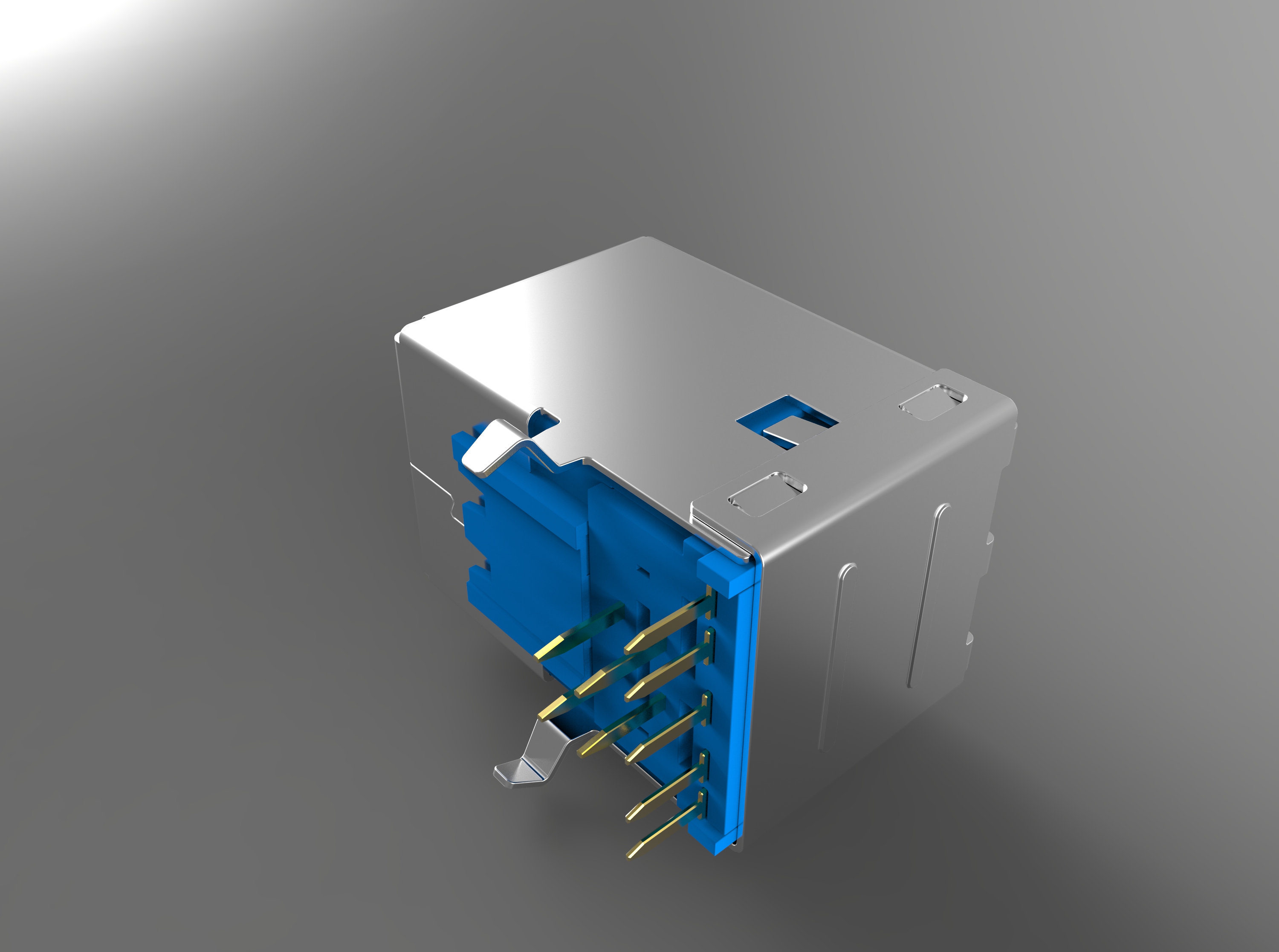 USB3.0 typeB MOLEX端口USB B型接口