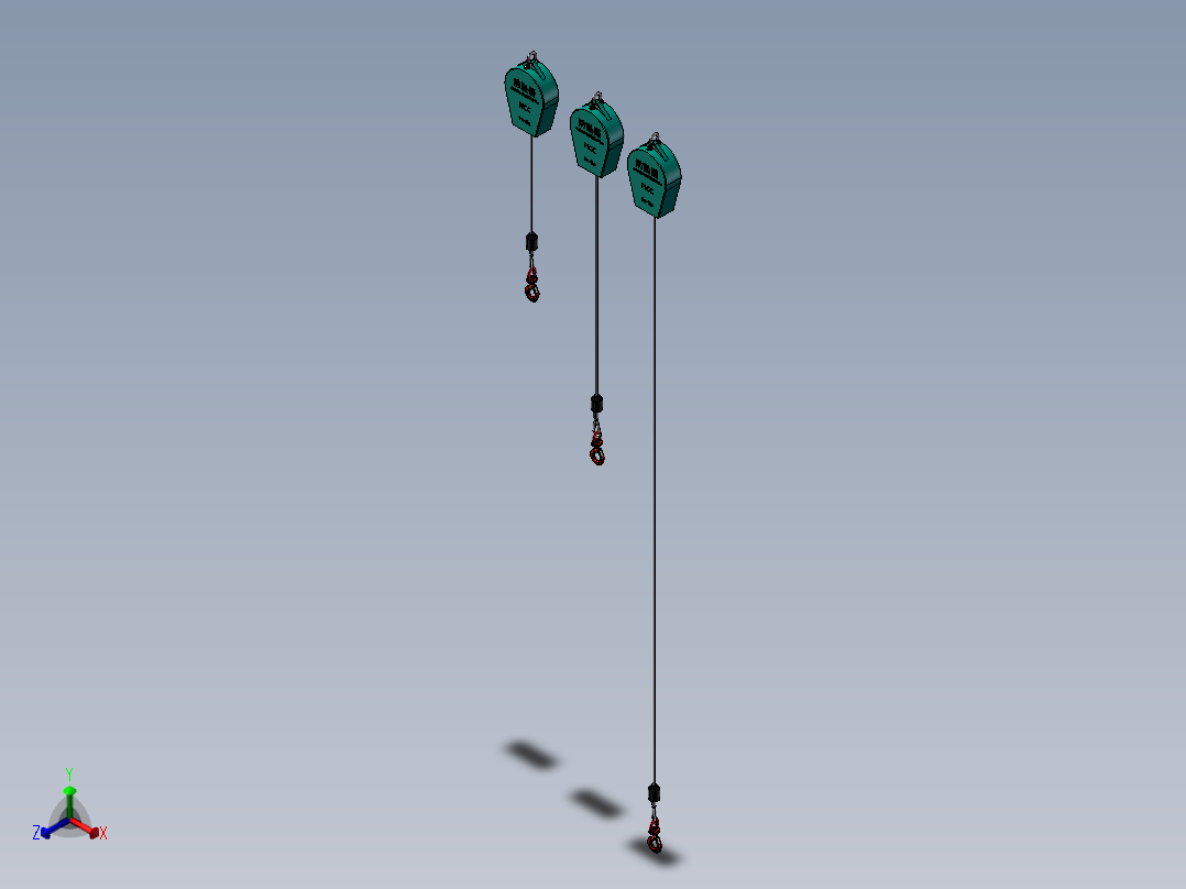 工业重型防坠器1t-5m===1560045==30正等轴测图