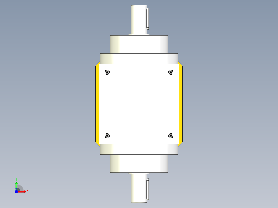 换向器PW110双轴旋转方向不同-1 22-110-145-M8前视图