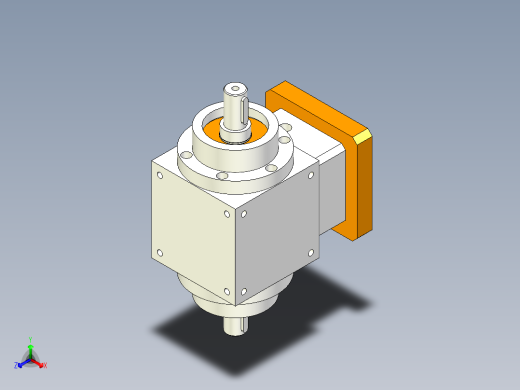 换向器PW110双轴旋转方向不同-1 22-110-145-M8正等轴测缩略图