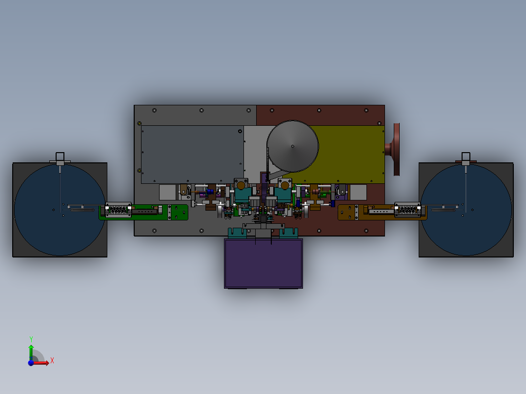 对式入料导线焊接机前视图