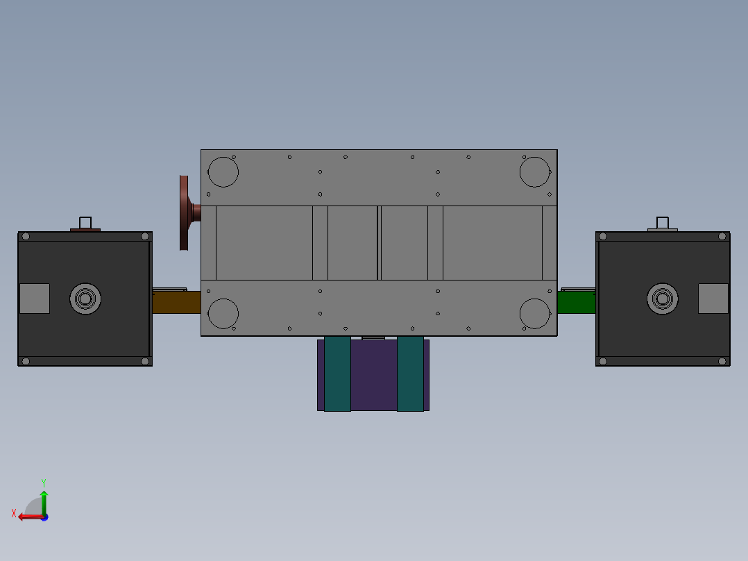 对式入料导线焊接机后视图