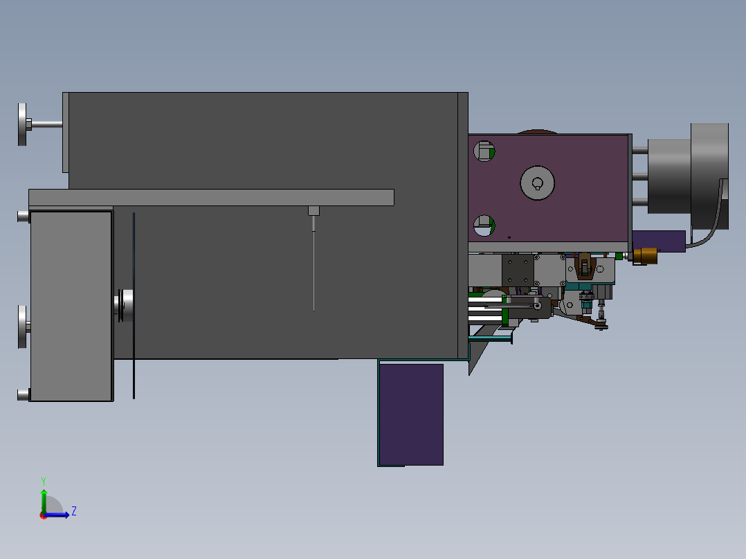 对式入料导线焊接机左视图