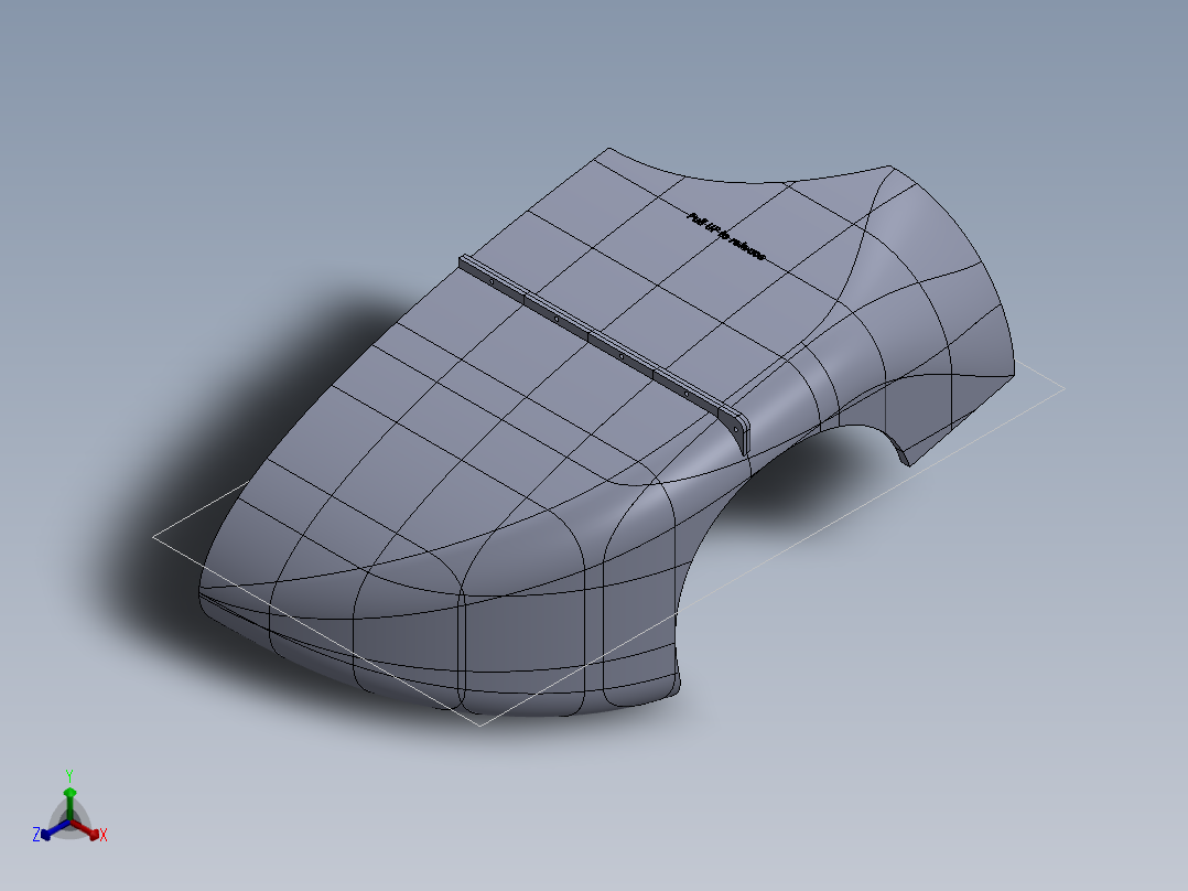 阿尔法罗密欧原型车引擎盖--sw正等轴测图