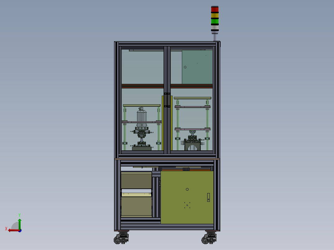 双工位大盖密封塞组装sw20可编辑后视图