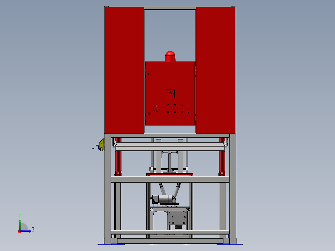棒料铝合金自动打孔开槽设备sw17左视图
