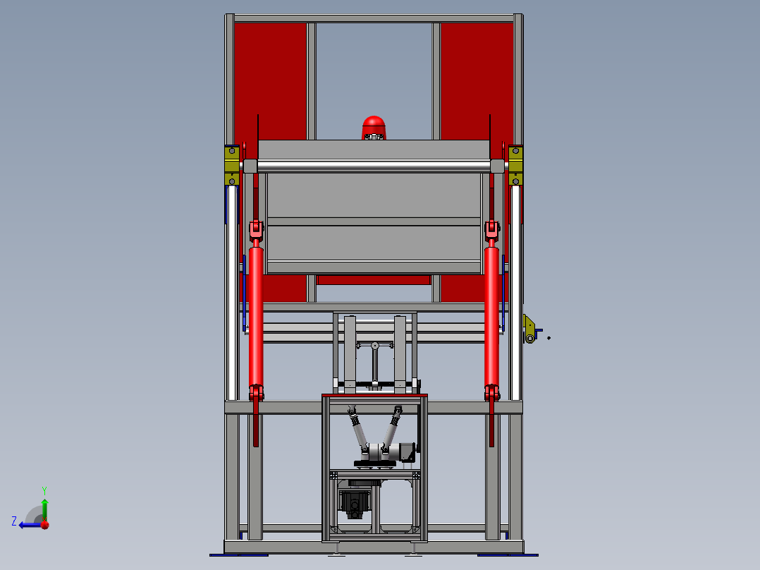 棒料铝合金自动打孔开槽设备sw17右视图