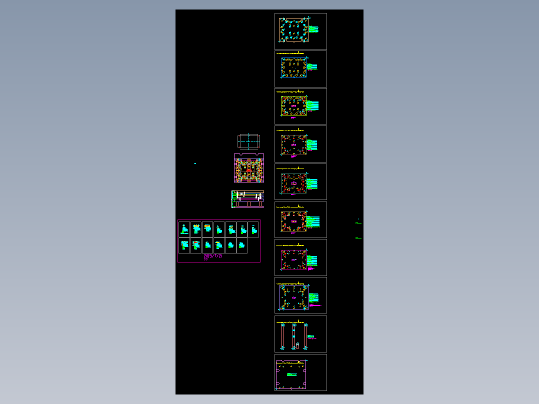 笔记本电脑A面外壳切角模具设计图
