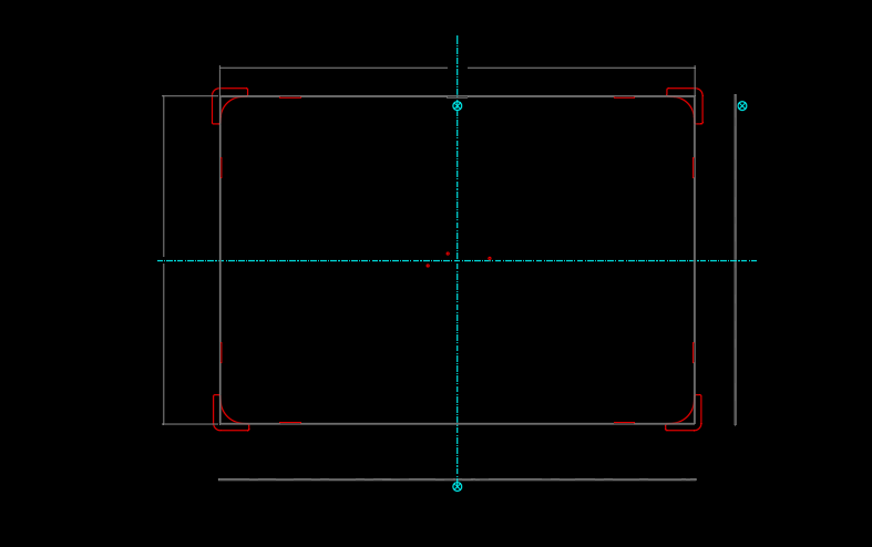 笔记本电脑A面外壳切角模具设计图