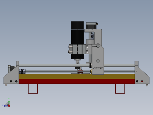 cnc-608桌面数控车床3D数模图纸 Solidworks设计右视缩略图