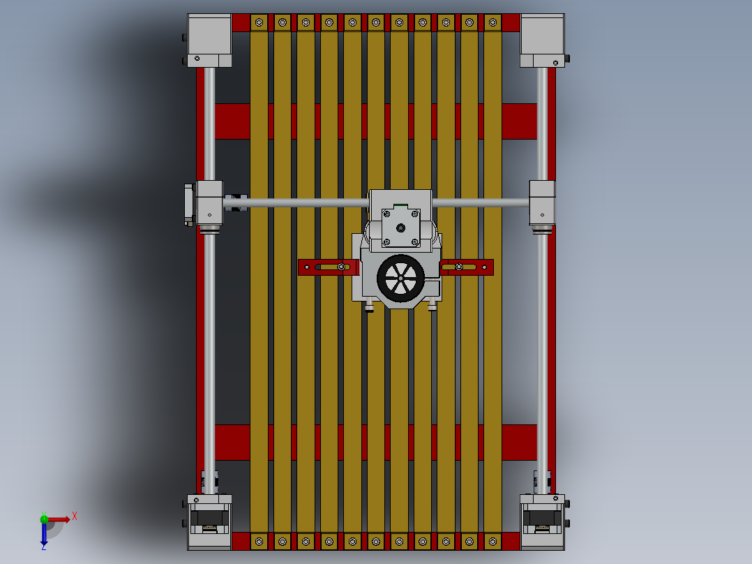 cnc-608桌面数控车床3D数模图纸 Solidworks设计俯视图
