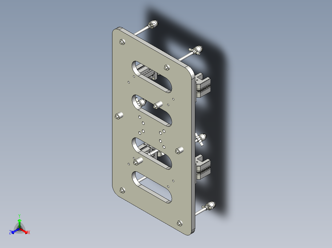 注塑模具下料治具正等轴测图