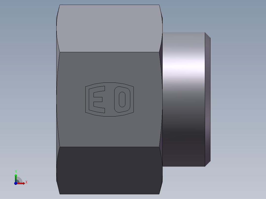 直通内螺纹接头、5CB-45-20前视图