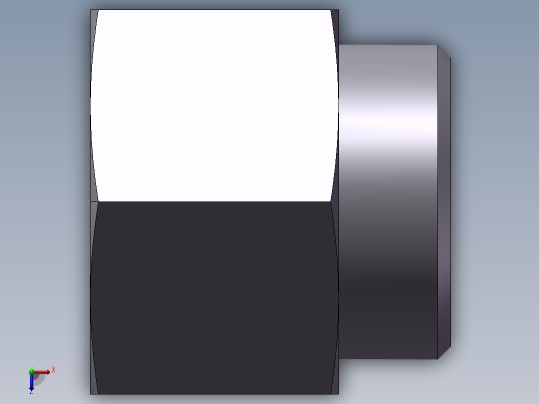 直通内螺纹接头、5CB-45-20俯视图