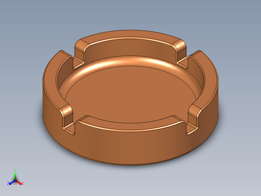 烟灰缸(4)正等轴测图