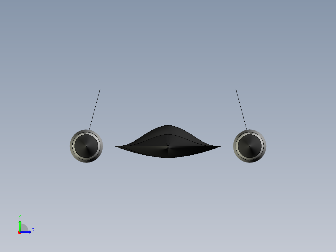 B2004730-SR-71黑鸟侦察机左视图