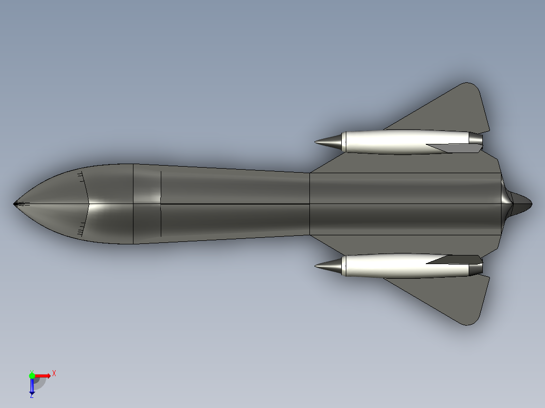 B2004730-SR-71黑鸟侦察机俯视图