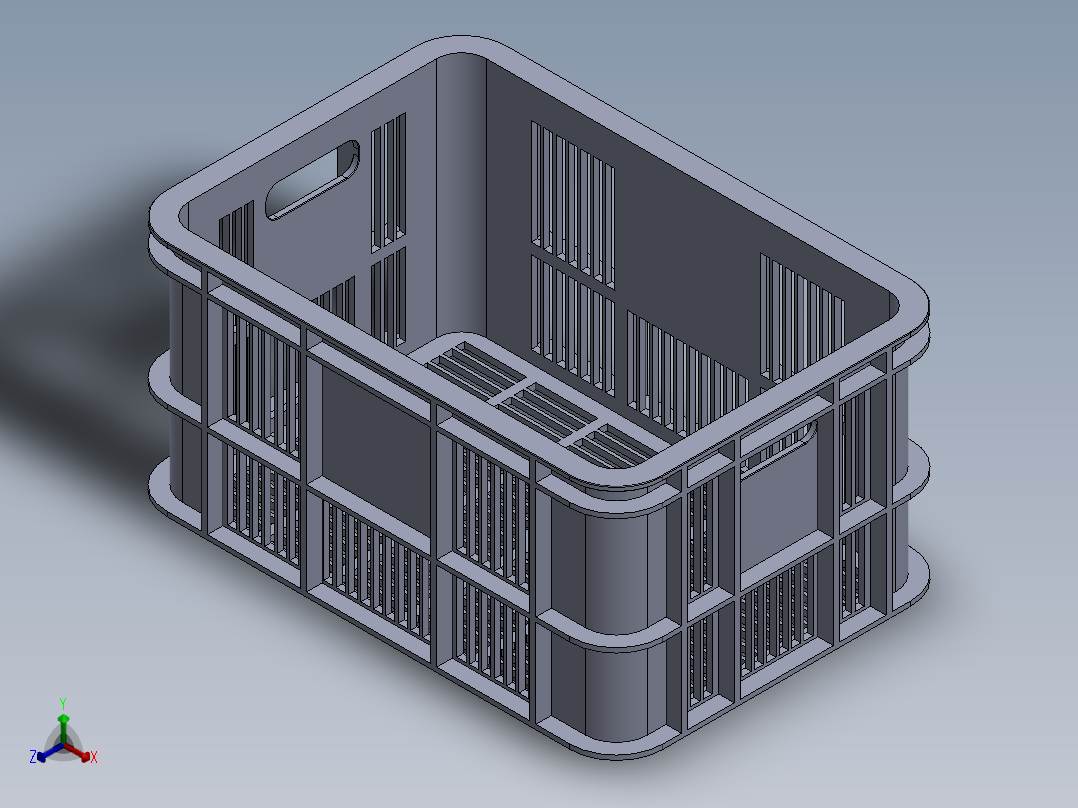 周转箱、箱子(11)正等轴测图
