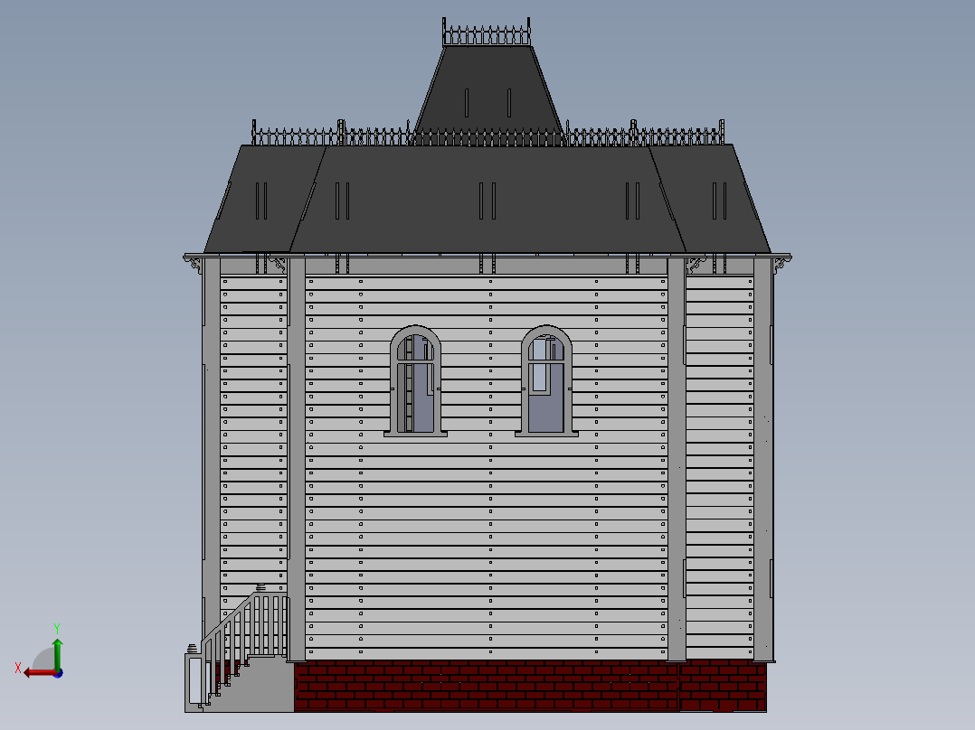 房子、建筑(39)后视图