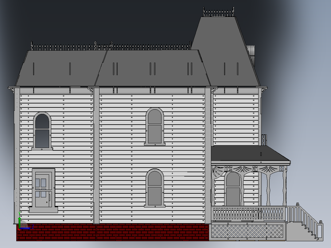 房子、建筑(39)左视图