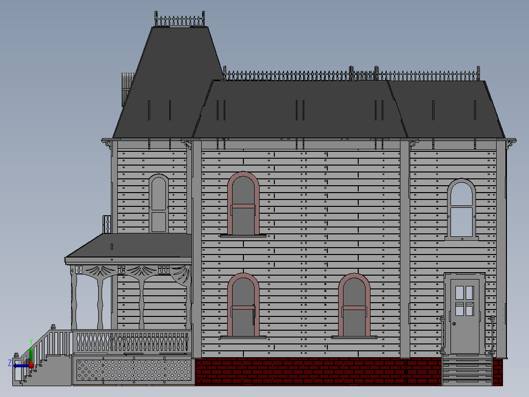 房子、建筑(39)右视图
