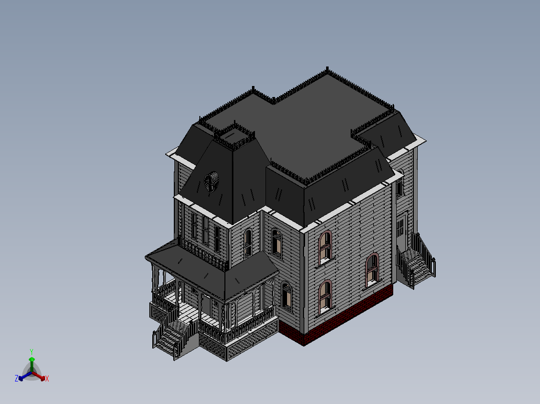 房子、建筑(39)正等轴测图