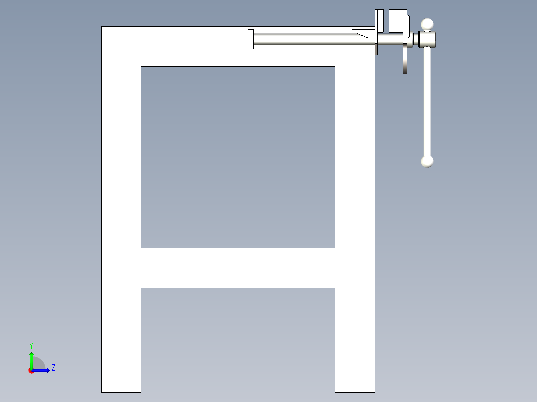 木工工作台workbench-for-woodworking--stp stl左视图