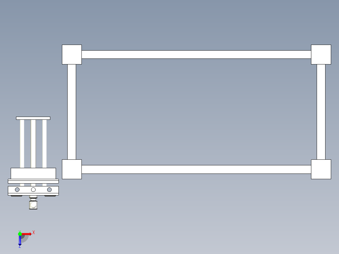 木工工作台workbench-for-woodworking--stp stl俯视图