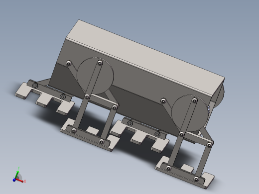 仿生四足机器人sw三维+CAD图纸