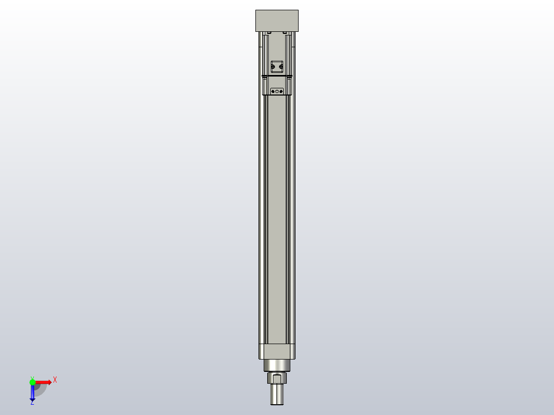 MTE63-500-P10-PJ-M750W-A-S3 MTE63电动缸 最大负载300kg 最大推力2560N 750W电机加强底座安装俯视图