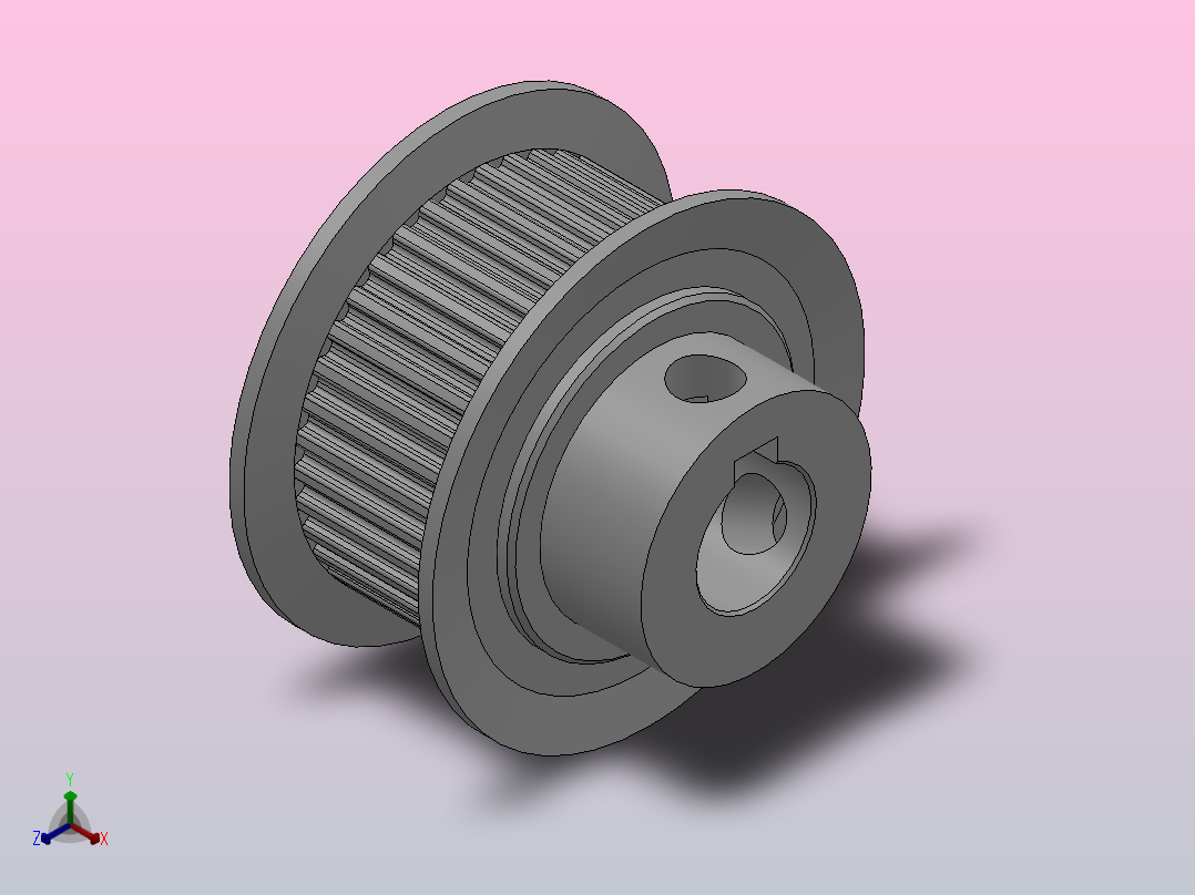 小凸缘型梯形齿同步带轮MXL型[SMXLDK-38-037-dk8-A]主视图