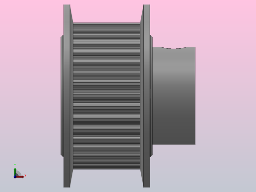 小凸缘型梯形齿同步带轮MXL型[SMXLDK-38-037-dk8-A]前视缩略图