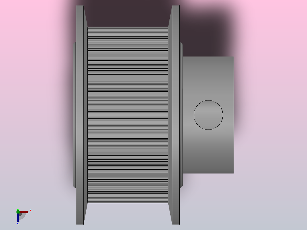 小凸缘型梯形齿同步带轮MXL型[SMXLDK-38-037-dk8-A]俯视图