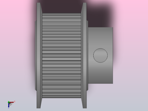 小凸缘型梯形齿同步带轮MXL型[SMXLDK-38-037-dk8-A]俯视缩略图