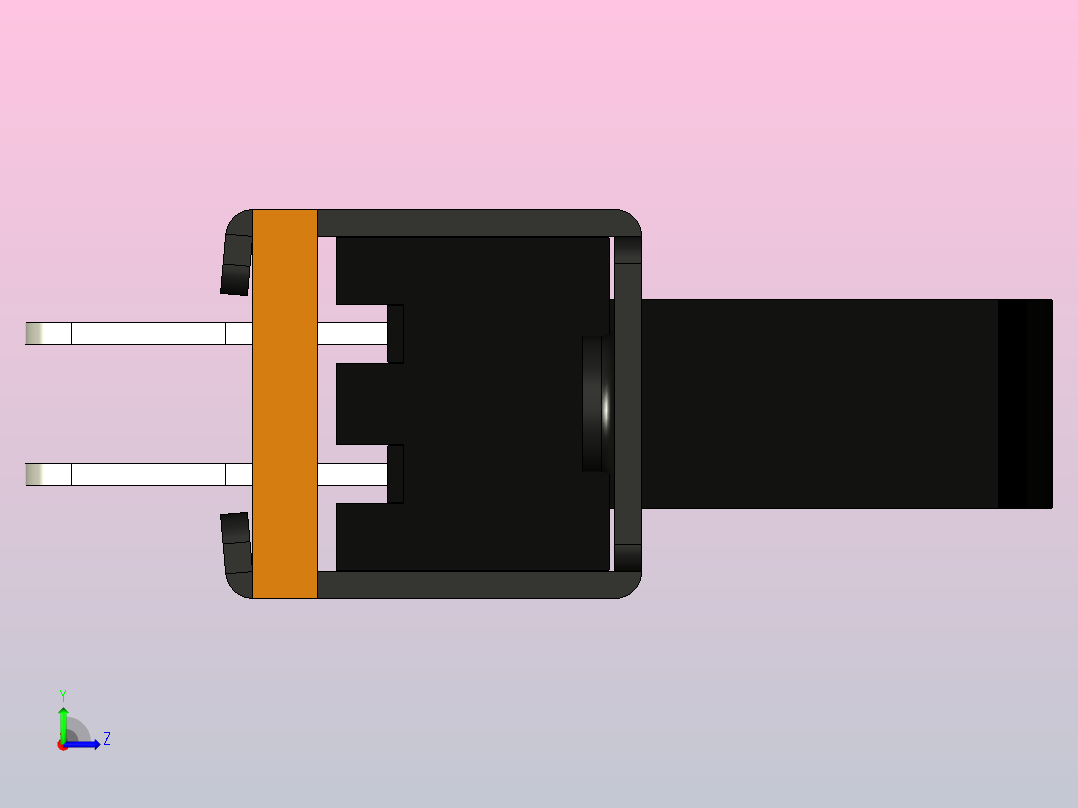 15.5 x 7.2 x 7.2毫米(19毫米安装孔对孔)滑动开关左视图