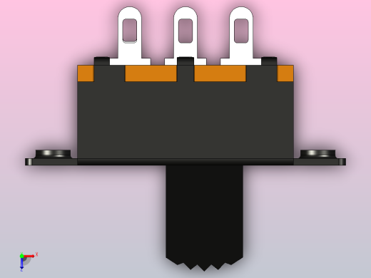 15.5 x 7.2 x 7.2毫米(19毫米安装孔对孔)滑动开关俯视缩略图