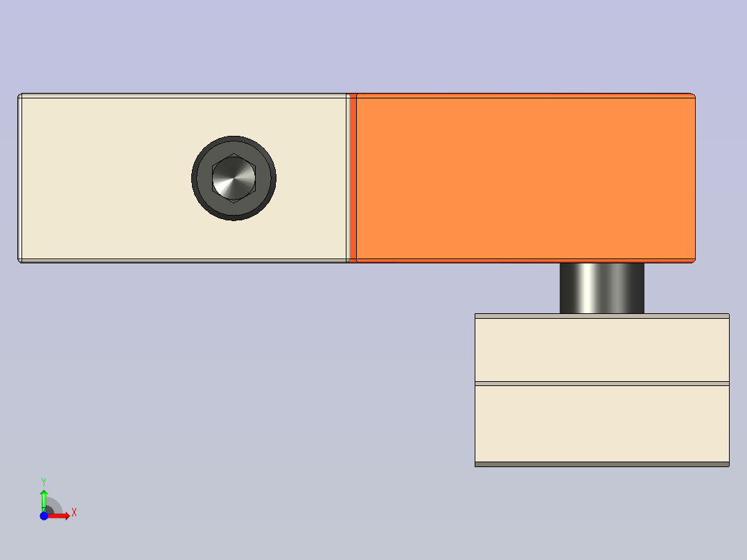 激光切割机械夹具前视图